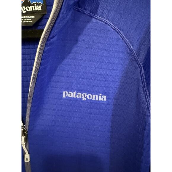 Patagonia R Series Full Zip Blue Grid Fleece Jacket Womens Size Large - Picture 4 of 10